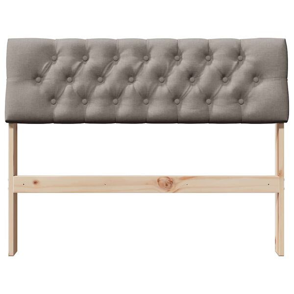 vidaXL T&ecirc;te de lit capitonn&eacute;e Taupe 100 cm Pin massif