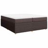 vidaXL Sommier &agrave; lattes de lit avec matelas Marron fonc&eacute; 200x200 cm