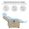 vidaXL Fauteuil inclinable de massage Cr&egrave;me Tissu