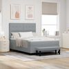 vidaXL Lit &agrave; ressorts avec matelas Gris clair 140 x 190 cm tissu