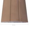 vidaXL Profils de sol 5 pcs Aluminium 90 cm Marron