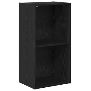 vidaXL &Eacute;tag&egrave;re 2 niveaux 40 x 30 x 77 cm Bois d'ing&eacute;nierie Ch&ecirc;ne noir