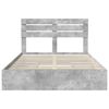 vidaXL Lit de Rangement Gris b&eacute;ton 150 x 200 cm Bois d'ing&eacute;nierie