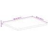 vidaXL Dessus de table &agrave; bord vivant 90x60x2,5 cm bois massif manguier
