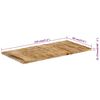vidaXL Dessus de table 25-27 mm 120x60 cm Bois massif de manguier