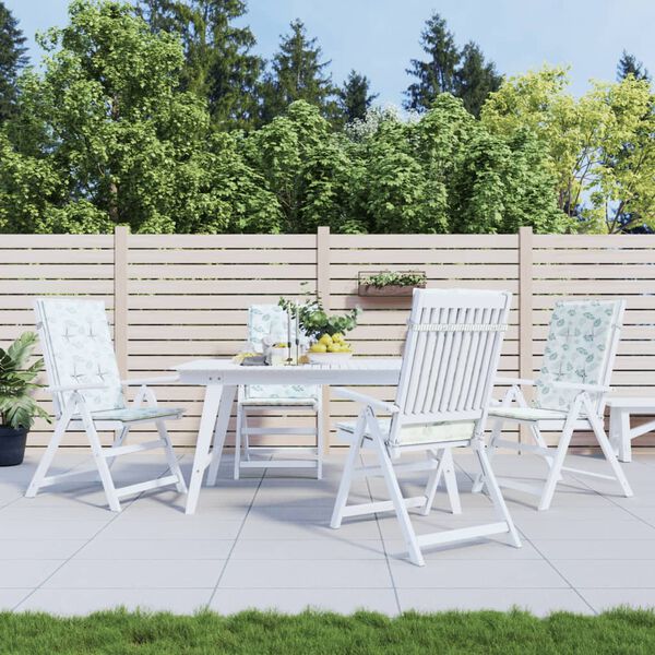 vidaXL Coussins de chaise &agrave; dossier haut lot de 4 mod&egrave;le de feuille