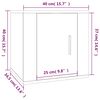 vidaXL Meubles TV muraux 2 pcs Ch&ecirc;ne marron 40x34,5x40 cm