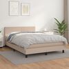 vidaXL Sommier &agrave; lattes de lit avec matelas Cappuccino 140x200 cm