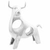 vidaXL Sculpture de taureau Argent&eacute; 22 x 9,5 x 34 cm Aluminium