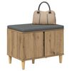 vidaXL Banc d'entr&eacute;e avec coussin Ch&ecirc;ne artisanal 60 x 38 x 46 cm