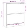 vidaXL Armoire à chaussures chêne fumé 80x21x87,5 cm bois ingénierie