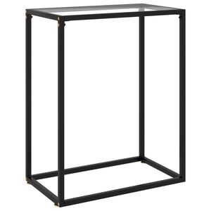 vidaXL Table console Transparent 60x35x75 cm Verre tremp&eacute;