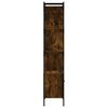 vidaXL Biblioth&egrave;que avec porte ch&ecirc;ne fum&eacute; 44,5x30x154,5 cm