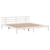 vidaXL Cadre de lit avec t&ecirc;te de lit sans matelas blanc 180x200 cm