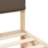 vidaXL Cadre de lit avec t&ecirc;te de lit rembourr&eacute;e Taupe 140 x 190 cm
