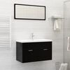 vidaXL Lavabo encastr&eacute; avec robinet 81x39x18 cm c&eacute;ramique blanc