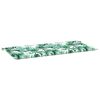 vidaXL Coussin de banc de jardin motif de feuilles 120x50x4 cm