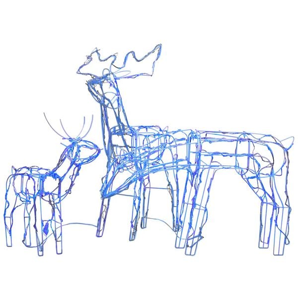 vidaXL Cordon lumineux de Noël 3 pcs Rennes 229 LED