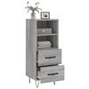 vidaXL Buffet Sonoma gris 34,5x34x90 cm Bois d'ing&eacute;nierie
