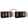 vidaXL Buffet Noir 111x34x60 cm Bois massif de pin