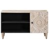 vidaXL Meuble TV Blanc 80 x 31,5 x 46 cm Bois de mangue massif
