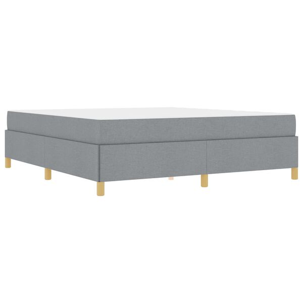 vidaXL Cadre de lit avec matelas Gris clair 180 x 200 cm tissu