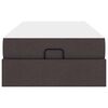 vidaXL Cadre de lit avec matelas avec matelas 2 pcs Tan tissu
