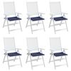 vidaXL Coussins de palette lot de 6 bleu marine 40x40x4cm tissu oxford