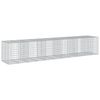 vidaXL Panier gabion avec couvercle 550x100x100 cm fer galvanis&eacute;