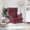 vidaXL Fauteuil rouge bordeaux 74x84x100 cm tissu