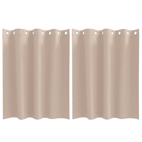 vidaXL Rideaux occultants avec anneaux 2 pcs Taupe 140 x 140 cm