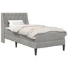vidaXL Cadre de lit avec matelas Gris clair 80 x 200 cm Velours