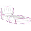 vidaXL Cadre de lit avec LED sans matelas Hanko rose 90x190 cm velours