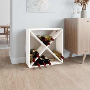vidaXL Armoire &agrave; vin Blanc 62x25x62 cm Bois de pin massif