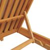 vidaXL Transat avec coussin Beige Bois d'Acacia Massif