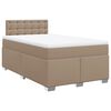 vidaXL Sommier &agrave; lattes de lit matelas cappuccino 120x190cm similicuir