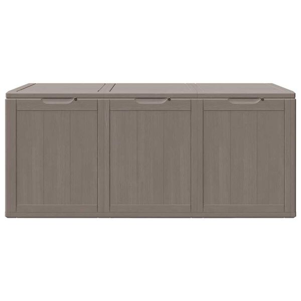 vidaXL Bo&icirc;te de rangement de jardin 270 L Marron PP aspect bois