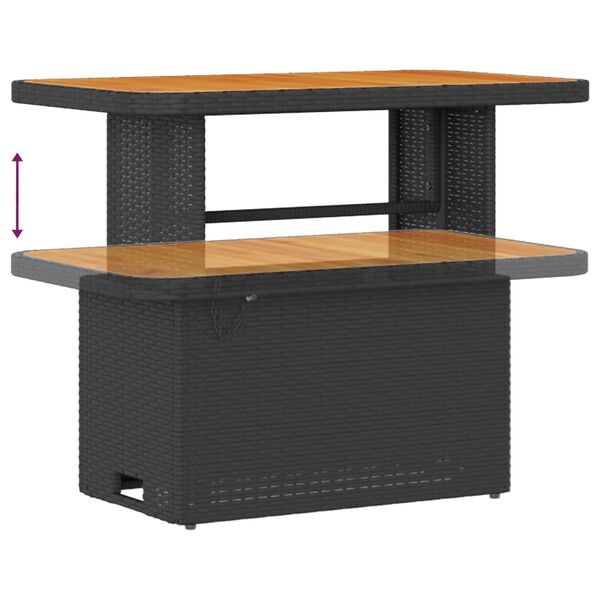 vidaXL Ensemble de canap&eacute; de jardin 8 pcs Noir polyrotin