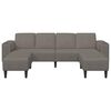 vidaXL Canap&eacute; Gris clair 250 x 188 x 76 cm Tissu en velours c&ocirc;tel&eacute;