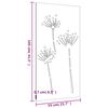 vidaXL D&eacute;coration murale jardin 105x55 cm acier corten design de fleur