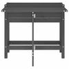 vidaXL Jardinière de jardin avec dessus pliable gris bois pin massif