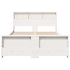 vidaXL Cadre de lit Blanc 135 x 190 cm Bois d'ing&eacute;nierie