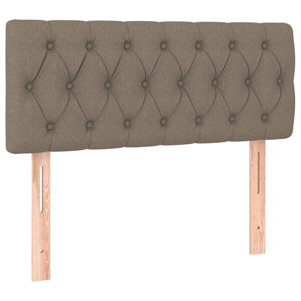 vidaXL T&ecirc;te de lit &agrave; LED Taupe 100x7x78/88 cm Tissu