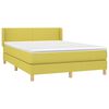 vidaXL Sommier &agrave; lattes de lit avec matelas Vert 140x190 cm Tissu