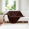 vidaXL Couverture en Fourrure de Lapin Synth&eacute;tique 4 pcs Camel