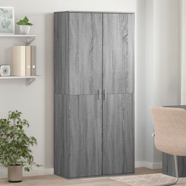 vidaXL Armoire &agrave; chaussures sonoma gris 80x39x178 cm bois d'ing&eacute;nierie