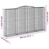 vidaXL Paniers &agrave; gabions arqu&eacute;s 10 pcs 400x50x220/240 cm Fer galvanis&eacute;