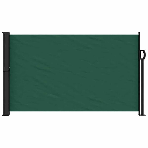 vidaXL Auvent lat&eacute;ral r&eacute;tractable vert fonc&eacute; 120x600 cm