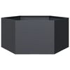 vidaXL Jardini&egrave;re anthracite hexagone 104x90x45 cm acier