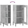 vidaXL Buffet Gris b&eacute;ton 34,5x34x90 cm Bois d'ing&eacute;nierie